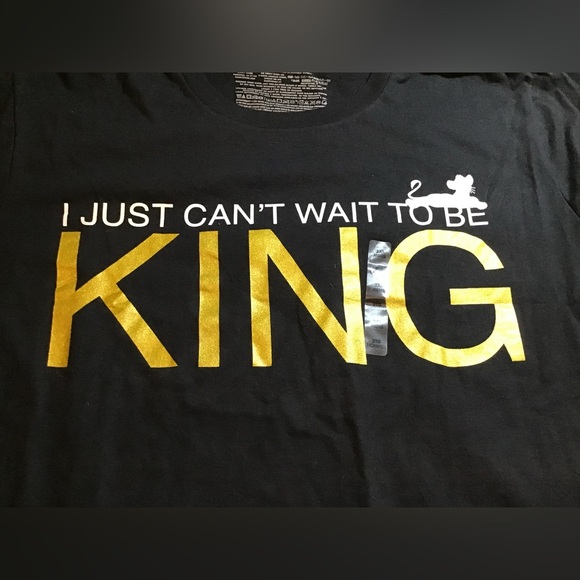 Disney store “I just can’t wait to be king” T-shirt size 2XL-NWT - Picture 5 of 6